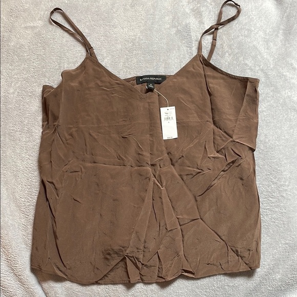 NEW Banana Republic Brown Silk Camisole - Picture 1 of 5